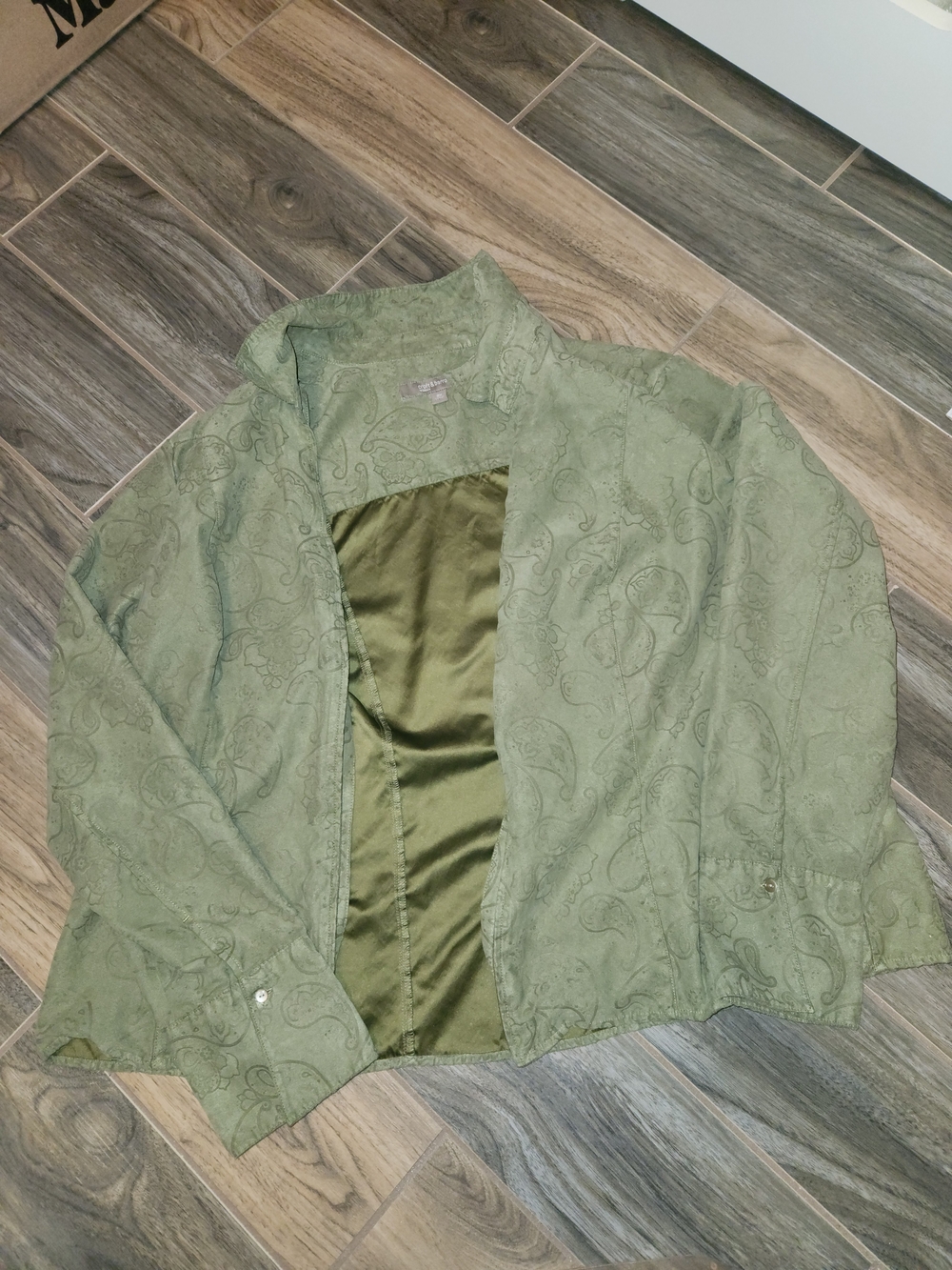 Light Olive Paisley Women's Blouse